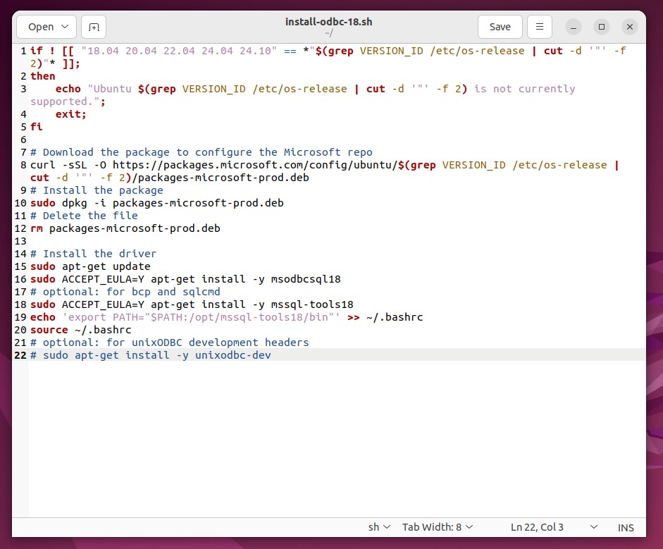 Commented Out Last Line of Install Script