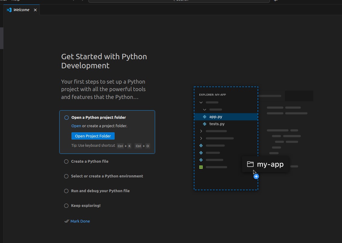 Visual Studio Code Get Started with Python"