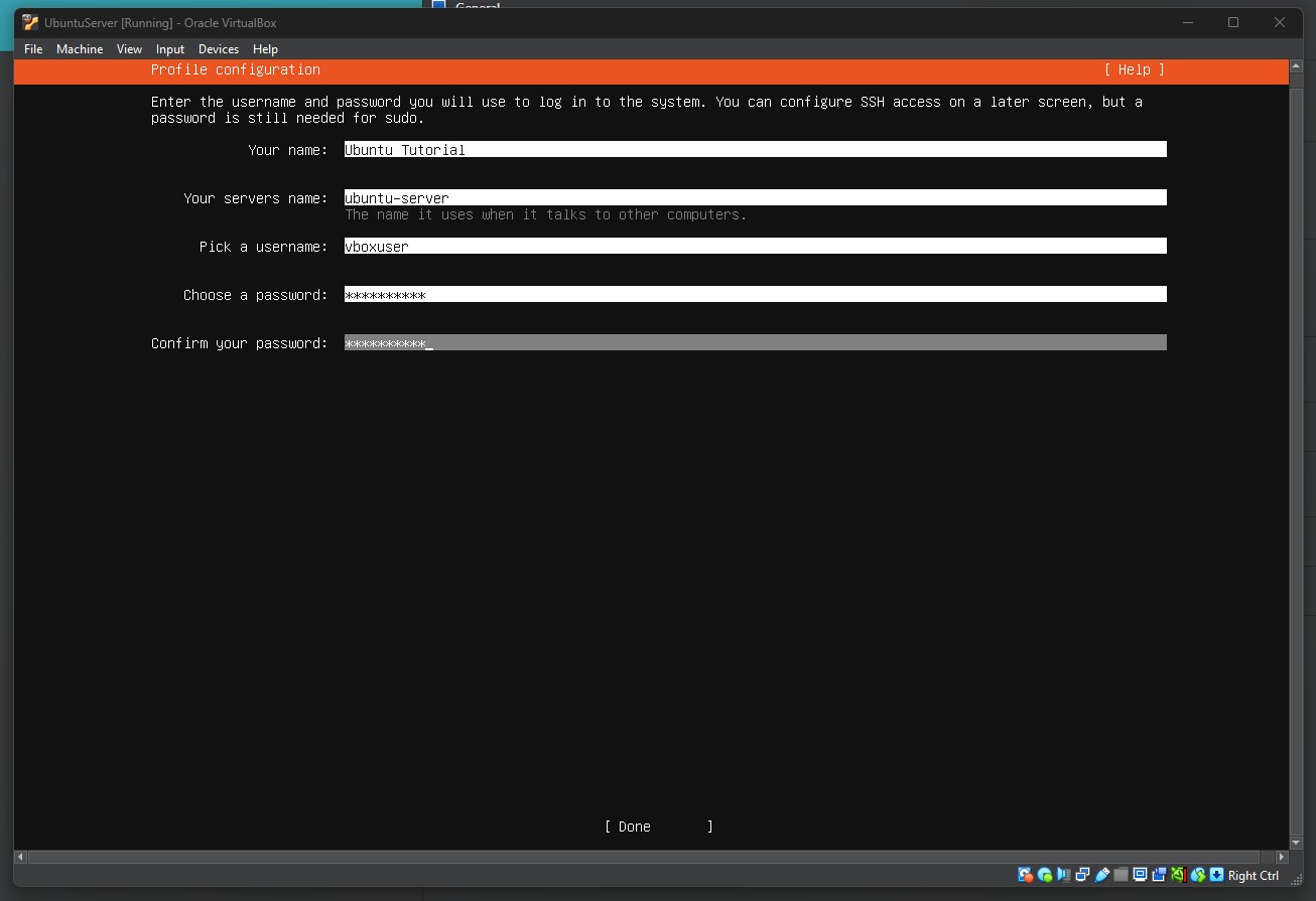 Profile Configuration Completed